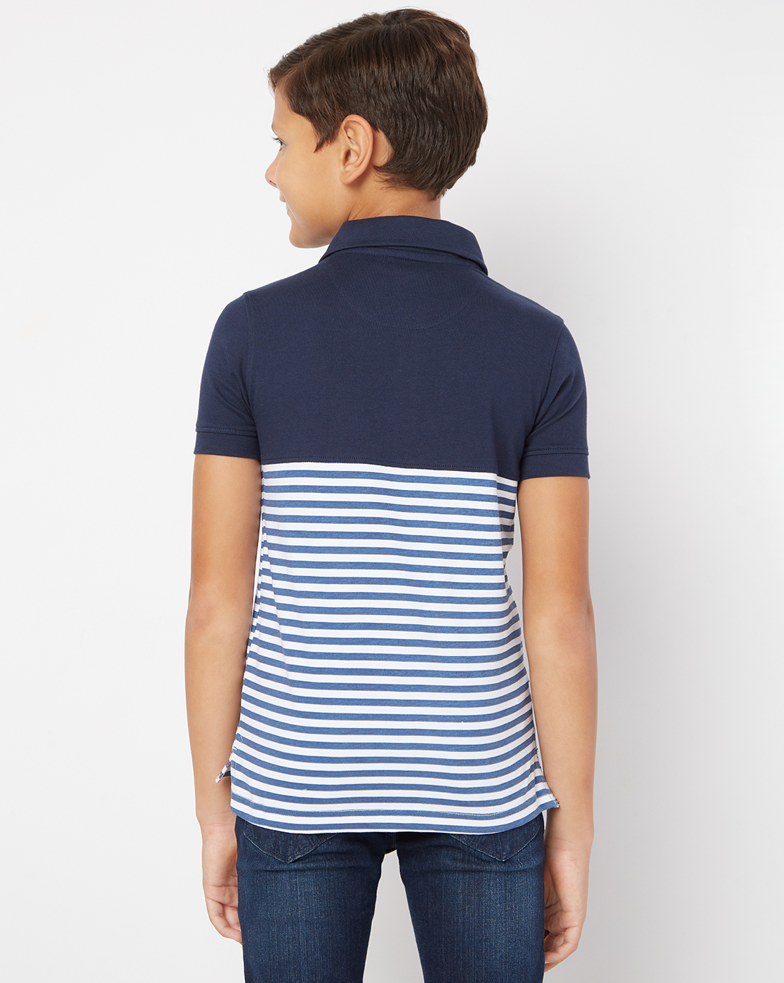 Gas Kids Boys Navy Casual Wear T-Shirt